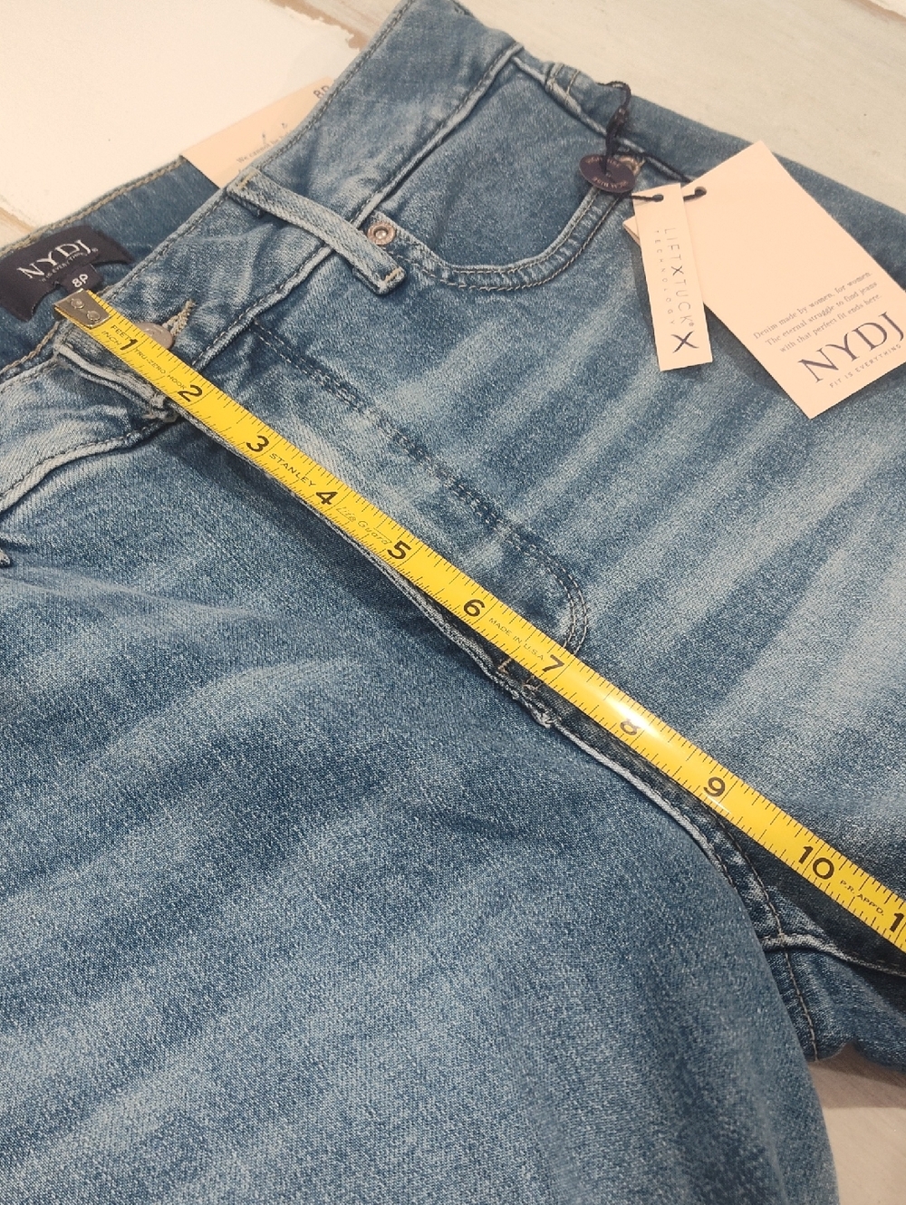 NWT, NYDJ Higher Rise Marilyn Straight Ankle Jean In Size 8 Petite - Picture 9 of 14